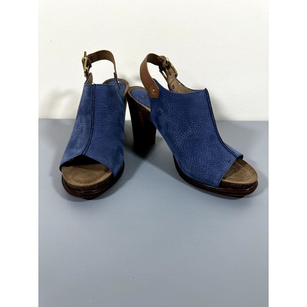 Sofft Womens Cidra in Denim Slingback Heels Size 9 M
